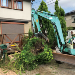 植栽花壇解体