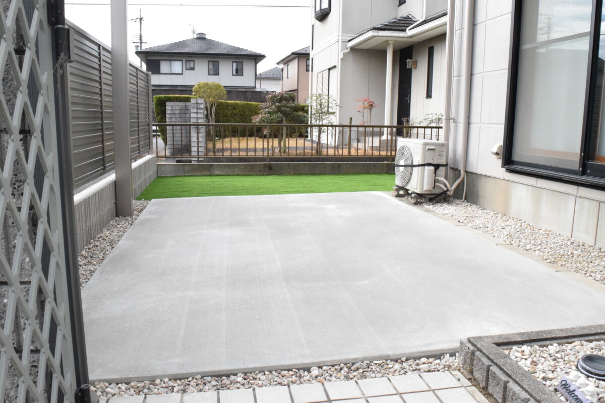 【after】ご主人のバイクメンテナンスも快適に行える広々とした土間スペース